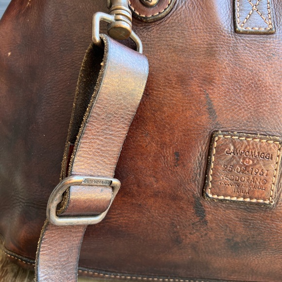 Campomaggi Brown Leather Tote Bag with Rustic Charm Italy - Picture 8 of 8